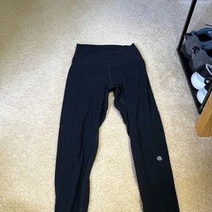 black crossover leggings